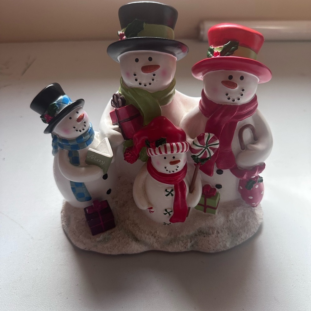 Hobby Lobby Red and Green Holiday Decor Snowman Set‎